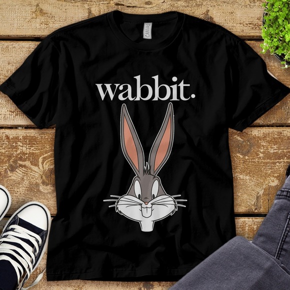 Looney Tunes Bugs Bunny Wabbit Big Face Disney Unisex Tee Adult T-shirt Kid - Picture 1 of 2